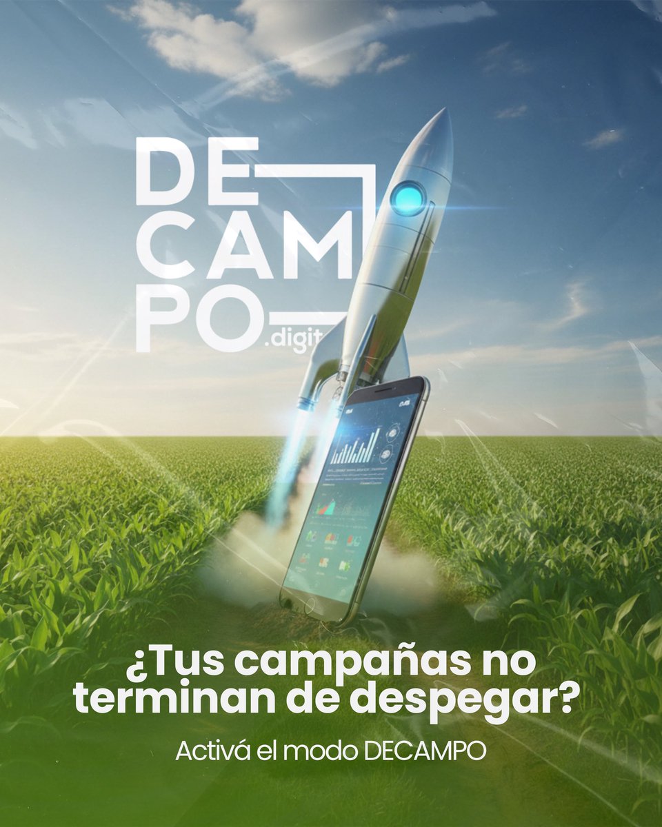 DeCampoDigital's tweet photo. ¿Tus campañas no despegan? 🚀
Tranqui, para eso estamos. 💡
En DECAMPO sabemos que cada campaña necesita ese empujón justo para llegar lejos.
Te ayudamos a ponerles turbo con ideas creativas y estrategias a medida.
¡Activá el modo DECAMPO! 🌾✨
#DespegueTotal #CampañasCamperas https://t.co/D6UeDp1ekq