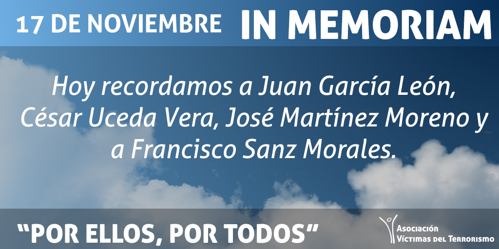 _AVT_'s tweet image. Hoy recordamos a todas y cada una de las víctimas del terrorismo. &quot;Por ellos, por todos&quot;.