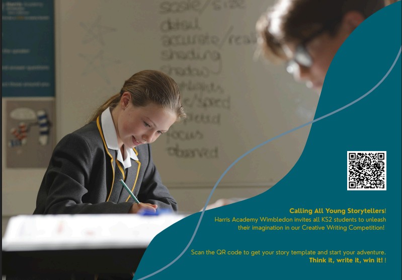 HAWimbledon's tweet image. It&apos;s not too late to participate in our KS2 creative writing competition!

Unleash your imagination—think it, write it, win it!

To get your story template, scan the QR code or download it from our website: harriswimbledon.org.uk/1862/ks2-creat…

Good luck!