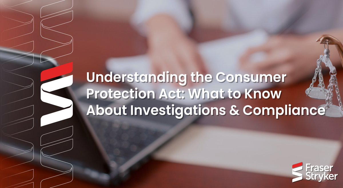 Understanding the Consumer Protection Act

From identifying early signs of an investigation to proactively reviewing policies, this article breaks down what every business should know about consumer protection risks and how to mitigate them.

🔗 Read more: fraserstryker.com/understanding-…