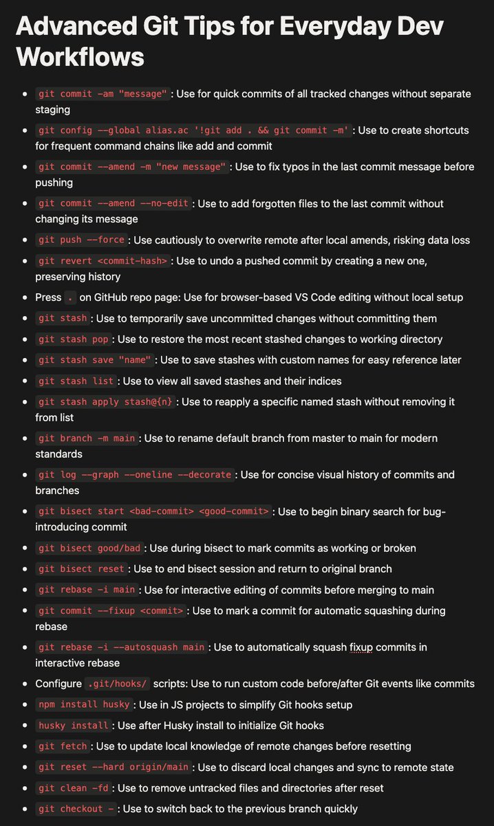 mdfuzailayaz's tweet image. A Curated List of #Git #Commands for Smarter Version Control.