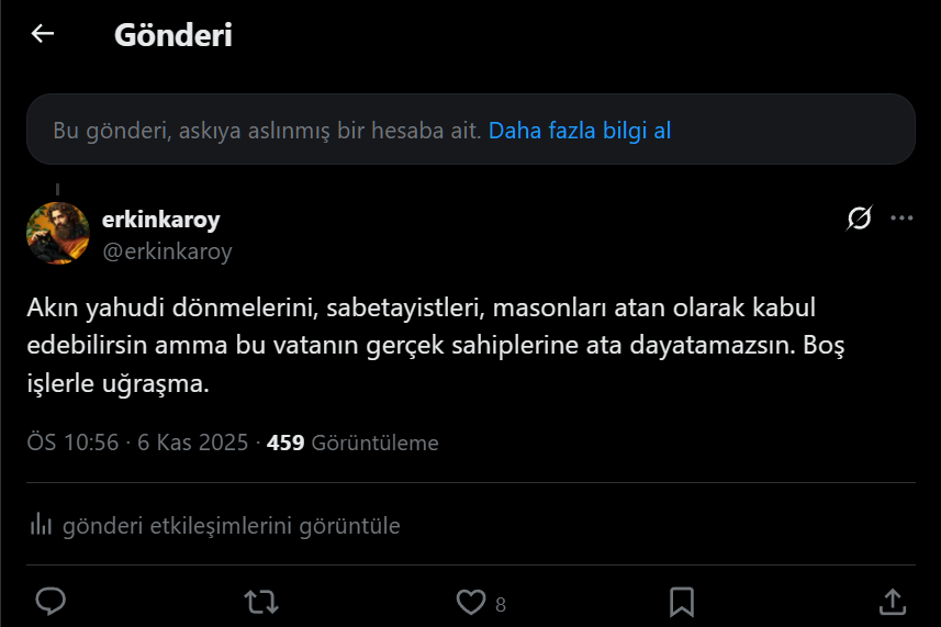 Yobaz avına devam. Twitter daha nezih ve entelektüel bir ortam olana kadar...