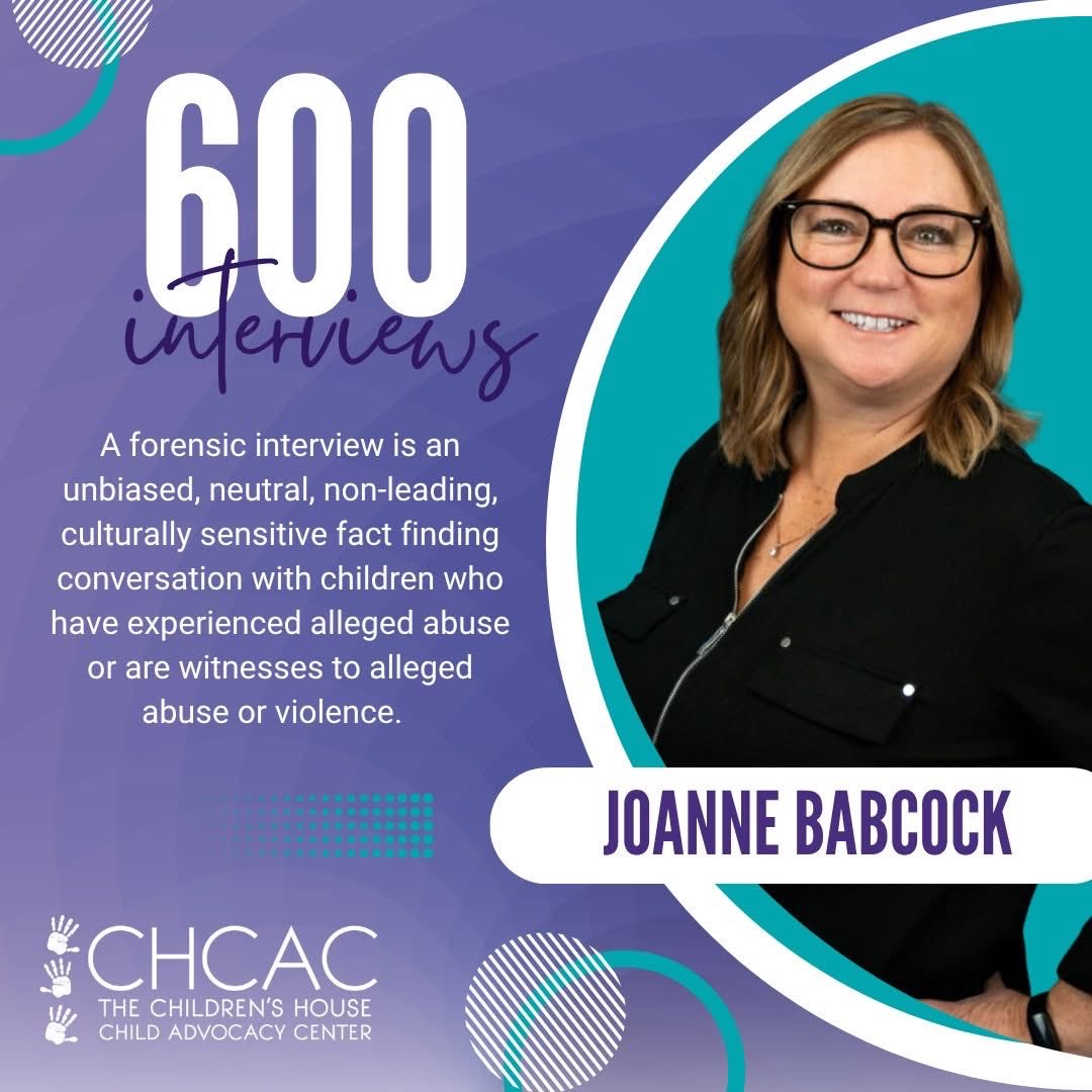 Last week, Joanne completed her 600th forensic interview — a testament to her compassion and commitment to giving children a safe space to share their experiences. While 600 isn’t a number we celebrate, it reflects her powerful impact in honoring kids’ voices. 💙 #ChildAdvocacy