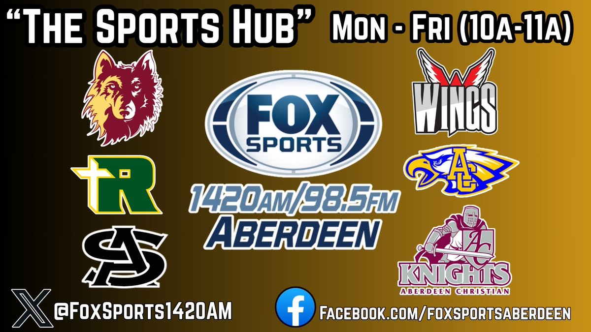Today on north east South Dakota's leader in sports talk, we're talking with Betty McGraw of Clark/WL Volleyball + Jacob Terry of EPJ. A busy &amp; fun episode of the Hub today at 10a on FSA w/ <a href="/DavidTukesbrey/">David Tukesbrey🎙</a> &amp; @The_Cobra66!
📻ow.ly/qpSz50Xr9IJ