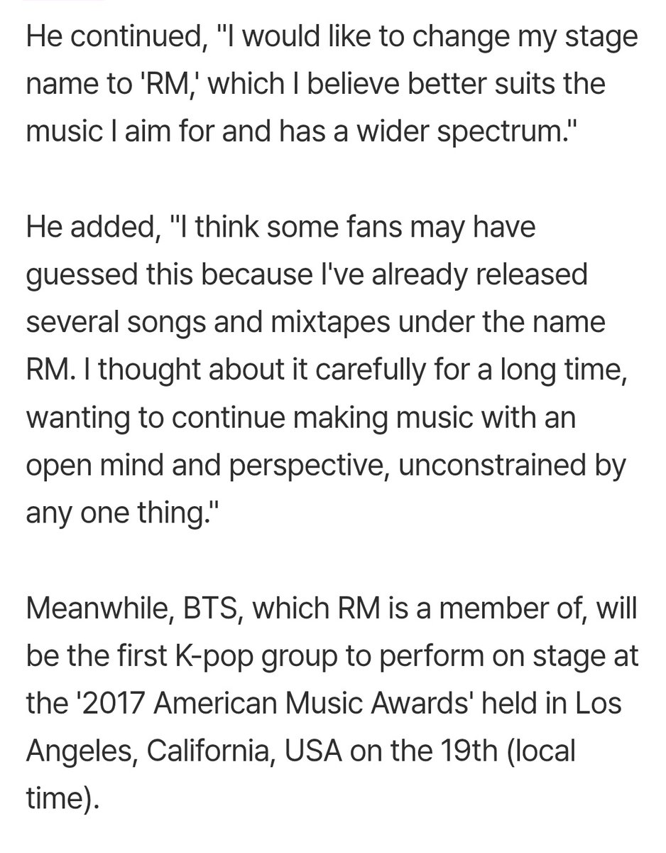 Yoon_kookie97's tweet photo. In November 13, 2017. Namjoon changed his stage name to RM
🐨: “I would like to change my stage name to 'RM,' which I believe better suits the music I aim for and has a wider spectrum”
8 YEARS WITH RM
#8YearsWithRM https://t.co/l8Ygm1KUXn