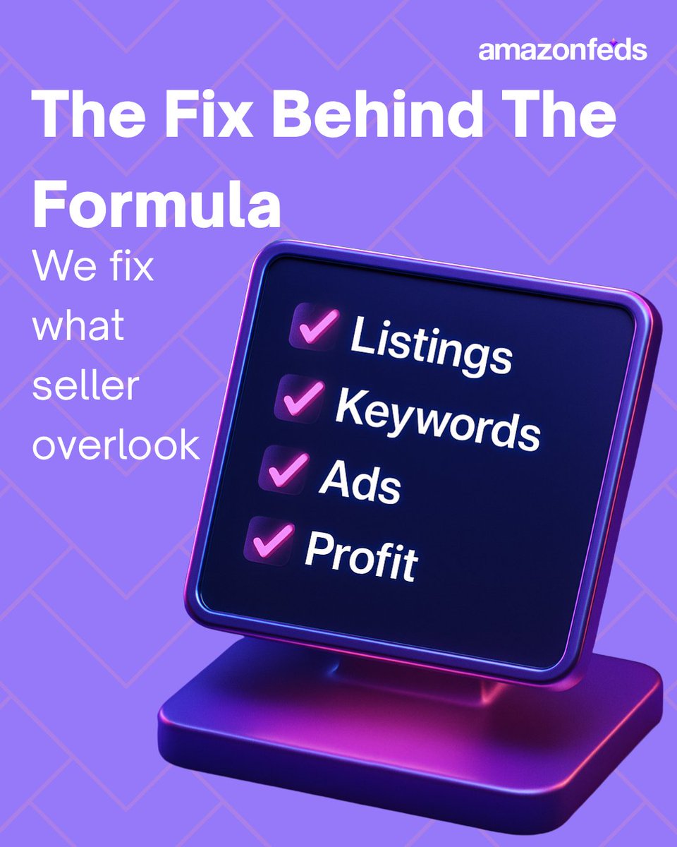 amazonfeds's tweet photo. Most Sellers Miss the Real Bottleneck.

The Fix Behind the Formula = Real Results.

#AmazonFeds #FBAOptimization #ProfitDrivenStrategy #ListingFixers #EcommerceSuccess #AmazonSellingTips #BackendMatters https://t.co/xtNIpBsmQv