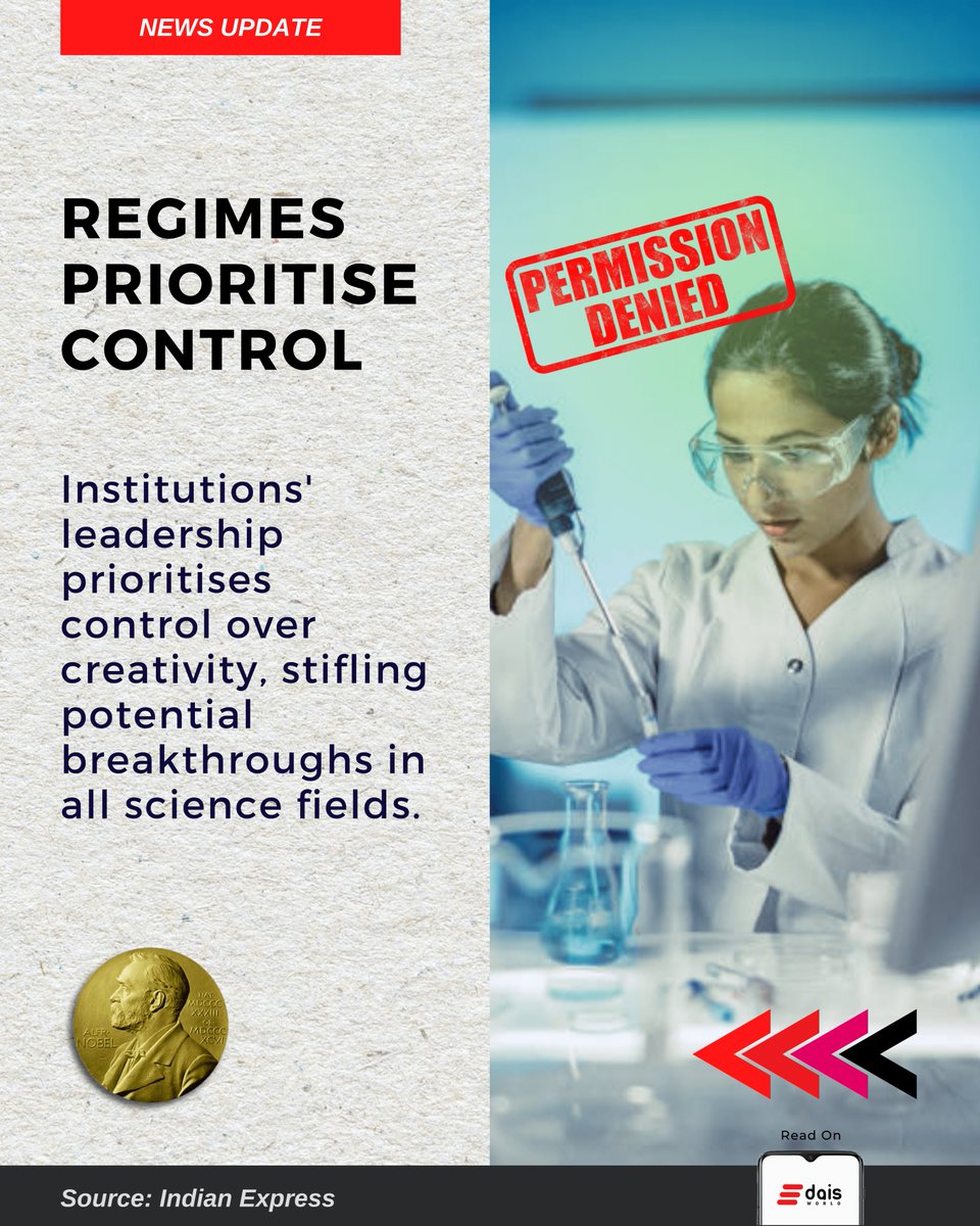 world_dais's tweet image. Indian science's failure to produce a #Nobel #laureate in nearly a century stems from systemic #academic issues, not just funding. An expert argues that bureaucratic leaders and non-transparent hiring stifle visionary talent. 

#NationalSecurity #sciencenews #scienceteacher