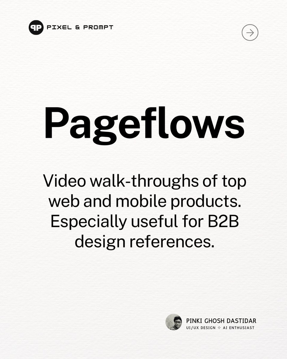 pinkigd's tweet image. Design Inspiration Sources I keep going back to 👇

✨ Mobbin
💎 Appshots 
🎥 Pageflows
🪄 Design Spells
#UIUX #ProductDesign #DesignResources #UIDesign
