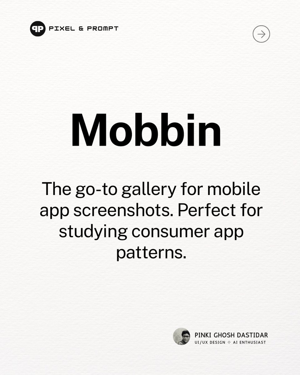 pinkigd's tweet image. Design Inspiration Sources I keep going back to 👇

✨ Mobbin
💎 Appshots 
🎥 Pageflows
🪄 Design Spells
#UIUX #ProductDesign #DesignResources #UIDesign