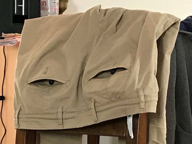 My brown chinos anytime e hear say I wan comot