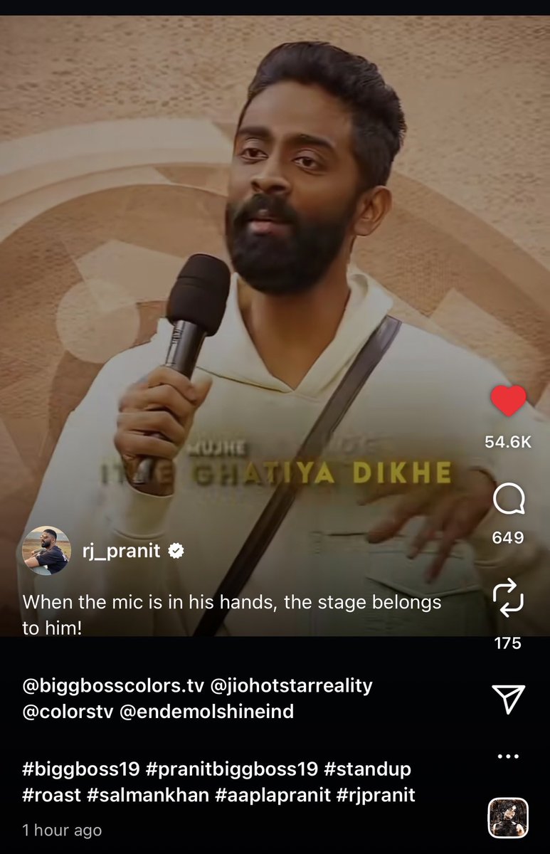 45Controversy's tweet image. Manchild itna bol raha bahar aake Phir bhi ek paise ki reach nai aarhi, collab post with Ashnoor still only 44K likes in 3 hours and Pranit bhau ka toh dekh hei skte sab 1 ghante mai🔥

#bailbuddhi #PranitMore𓃵 #PranitKiPaltan #Abhinoor #manchildbajaj