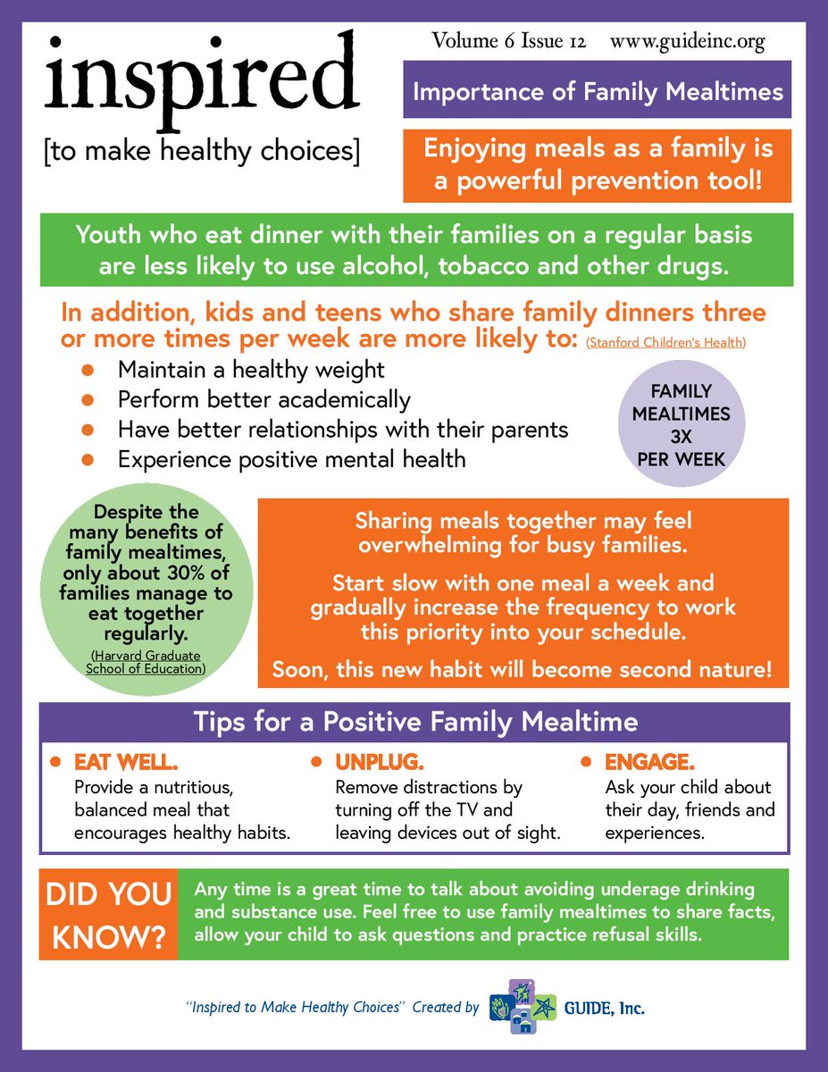 DYK? Teens who regularly eat dinner with family are less likely to use substances. Make the most of the #holidays and share meals together: bit.ly/3lXafpH.