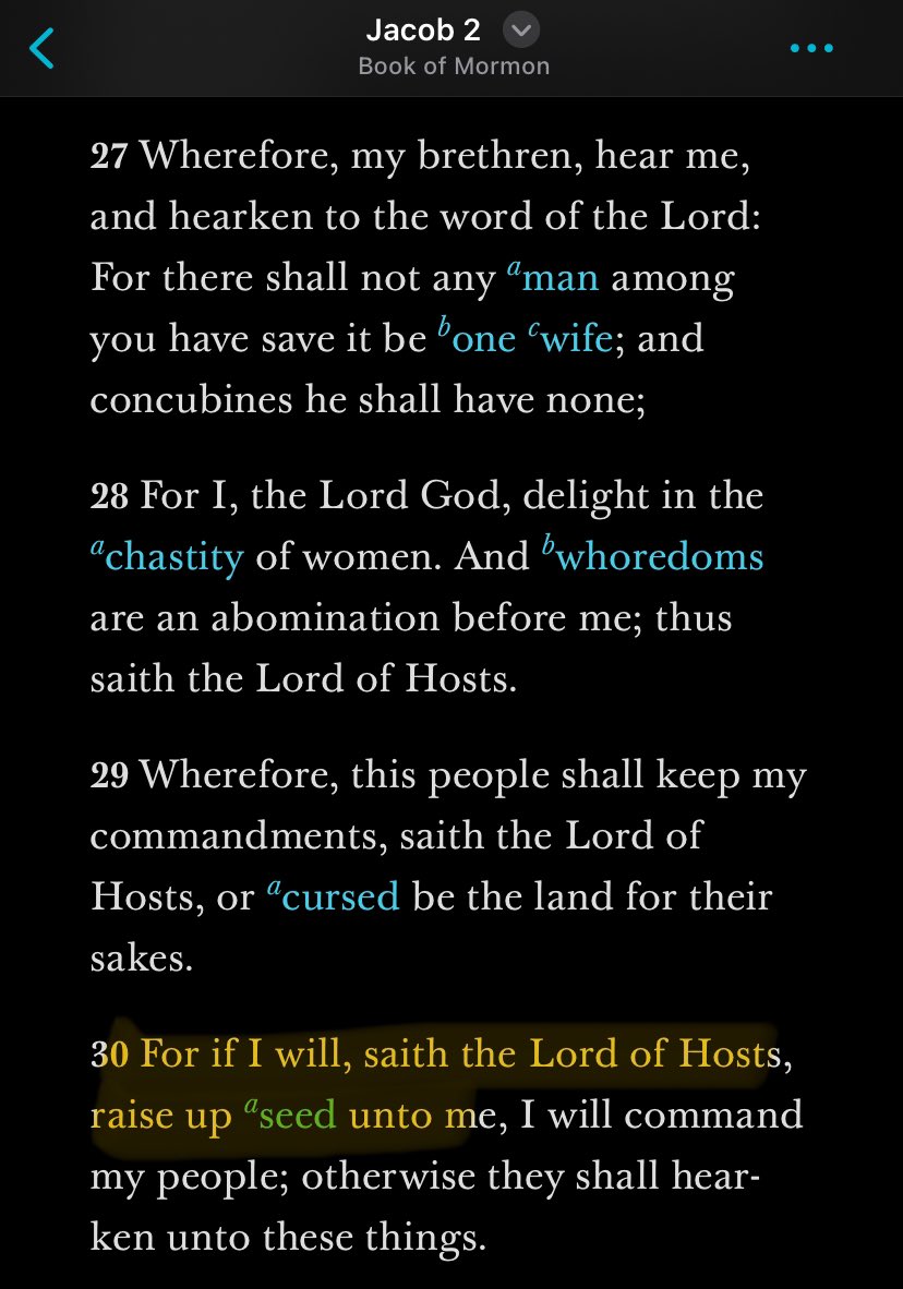 If your faith has you justifying a 57-year-old marrying a 15-year-old, it’s not faith you’re defending — it’s corruption.

* I believe the only circumstance according to BoM to be a polygamist is to “bring unto seed” aka sex.