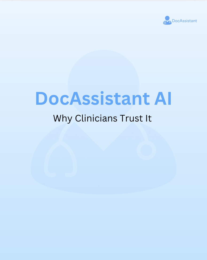 DocAssistant_ai's tweet image. DocAssistant AI is trusted by clinicians because it’s built with real ED experience. Every feature is designed to support fast, accurate care in high-acuity environments.