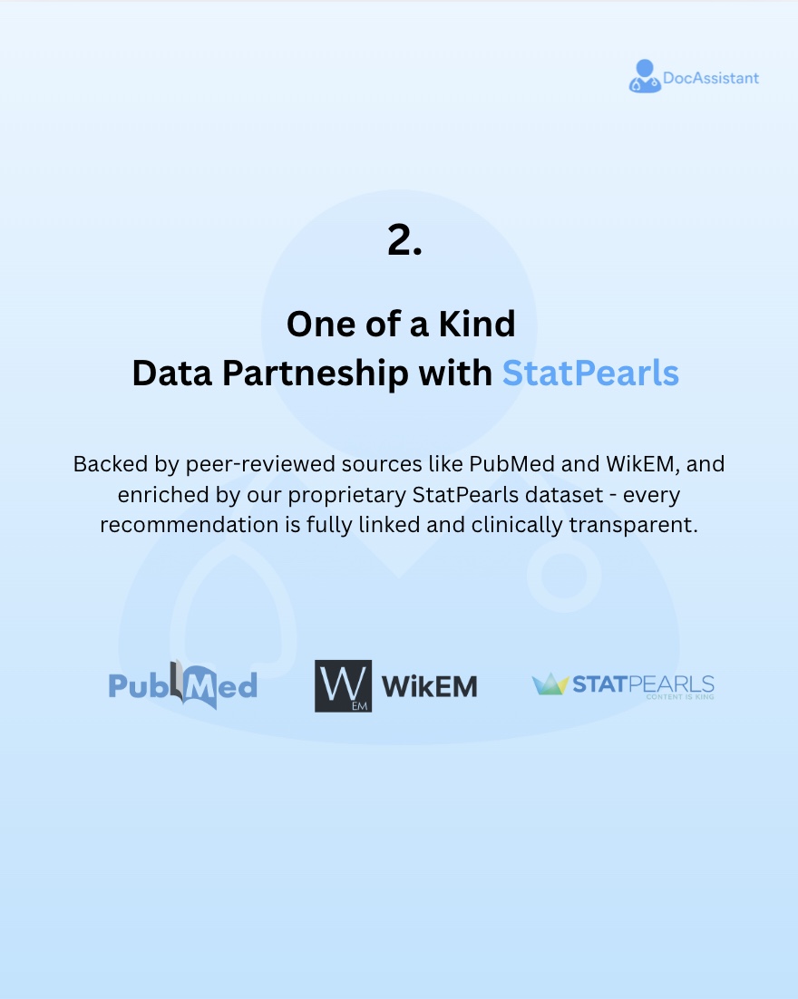 DocAssistant_ai's tweet image. DocAssistant AI is trusted by clinicians because it’s built with real ED experience. Every feature is designed to support fast, accurate care in high-acuity environments.