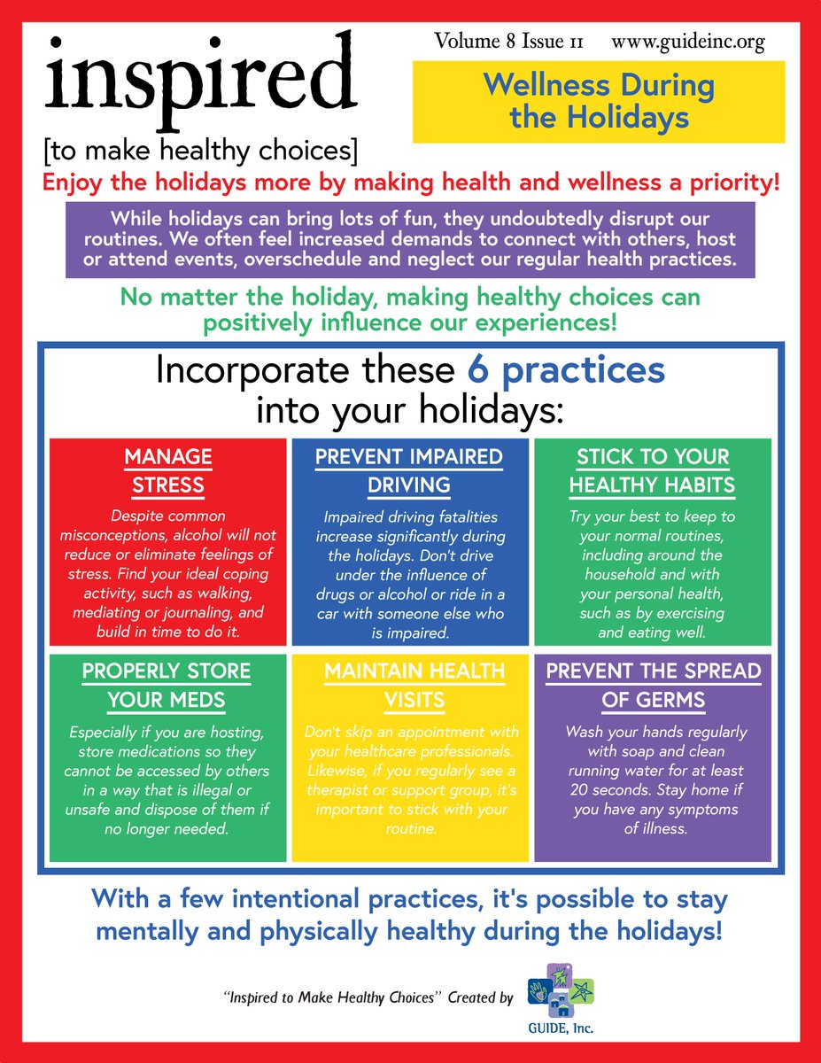 Holidays are full of fun—but they can also throw off your routine. Keep health and wellness top of mind to enjoy the season even more: bit.ly/3GEwtqv.