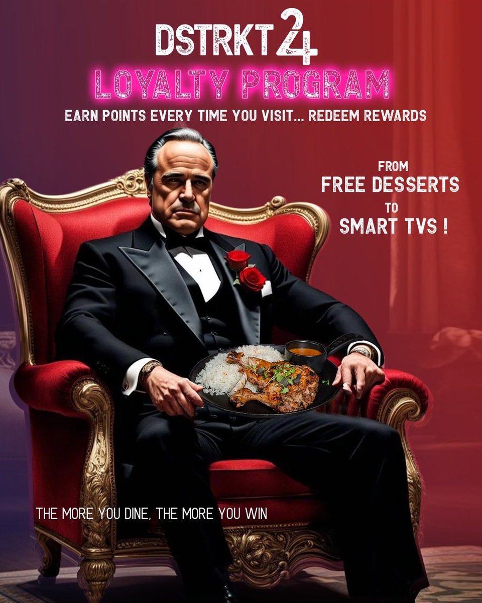 dstrkt24_kla's tweet image. Still haven’t joined the DSTRKT24 Loyalty Program? 👀
Don’t miss out! Every visit earns you points and those points turn into rewards 🎁
From free desserts 🍰 to Smart TVs 📺, your loyalty really pays off!

Dine. Earn. Win. Repeat. 💫

#dstrkt24kla #LoyaltyProgram #EatAndEarn