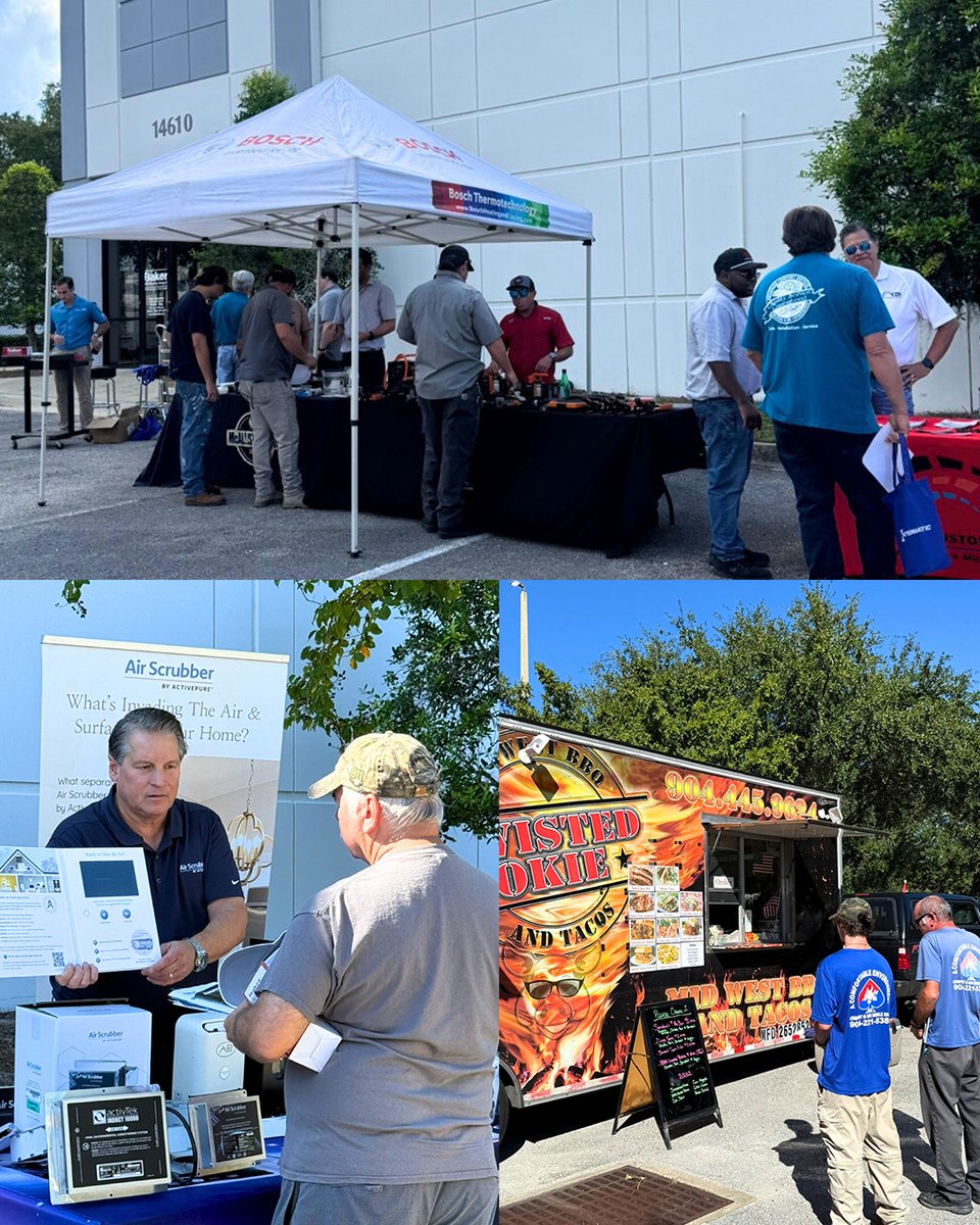 BakerDist's tweet image. The Grand Opening for Baker Jacksonville was a big day filled with free BBQ, vendor giveaways, and unbeatable deals! Vendors were on-site showcasing products and sharing expert tips with local customers. #JacksonvilleFL #BakerDistributing #HVACR #GrandOpening