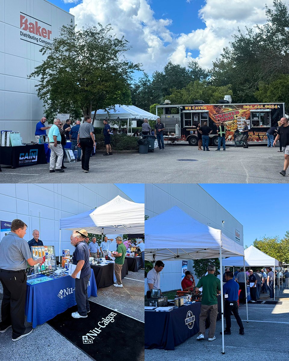 BakerDist's tweet image. The Grand Opening for Baker Jacksonville was a big day filled with free BBQ, vendor giveaways, and unbeatable deals! Vendors were on-site showcasing products and sharing expert tips with local customers. #JacksonvilleFL #BakerDistributing #HVACR #GrandOpening
