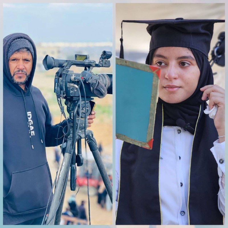 QudsNen's tweet image. “In Gaza, even joy comes soaked with tears.”

Shatha Al-Masri, daughter of the journalist Hossam Al-Masri who was killed in an Israeli strike, achieved an average of 92.3%, fulfilling the dream her father had for her.

She dedicated her success to his memory and to her mother’s…