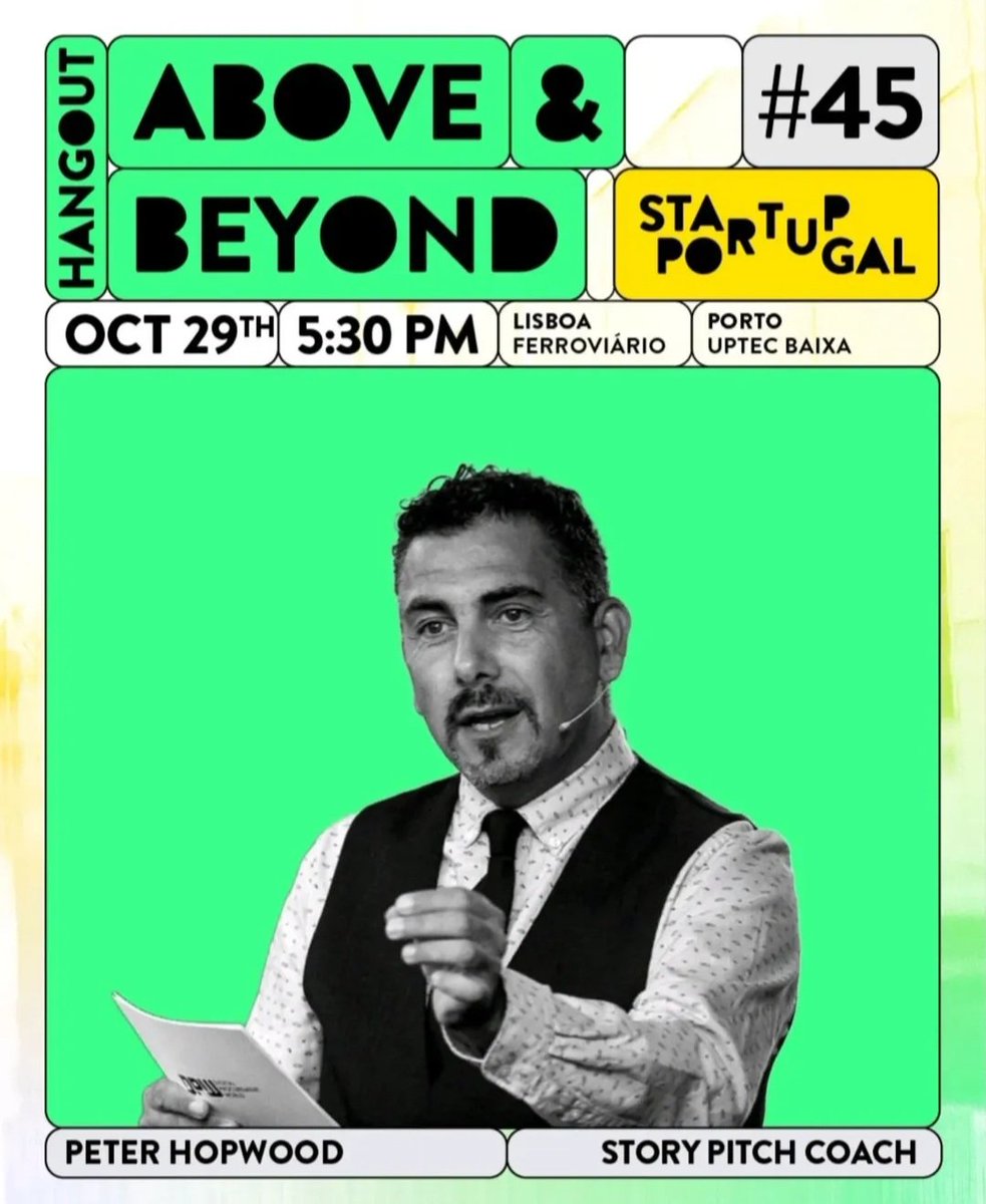 🎯 "The Secret Sauce of Being an Entrepreneur" Over to #Lisbon 🇵🇹 for HANGOUT #45 with the wonderful crew at <a href="/StartupPortugal/">Startup Portugal</a> to explore, discuss &amp; unpack ideas &amp; perspectives!! #Startups #Pitchcoach #StartupGrowth <a href="/WebSummit/">Web Summit</a> #WebSummit