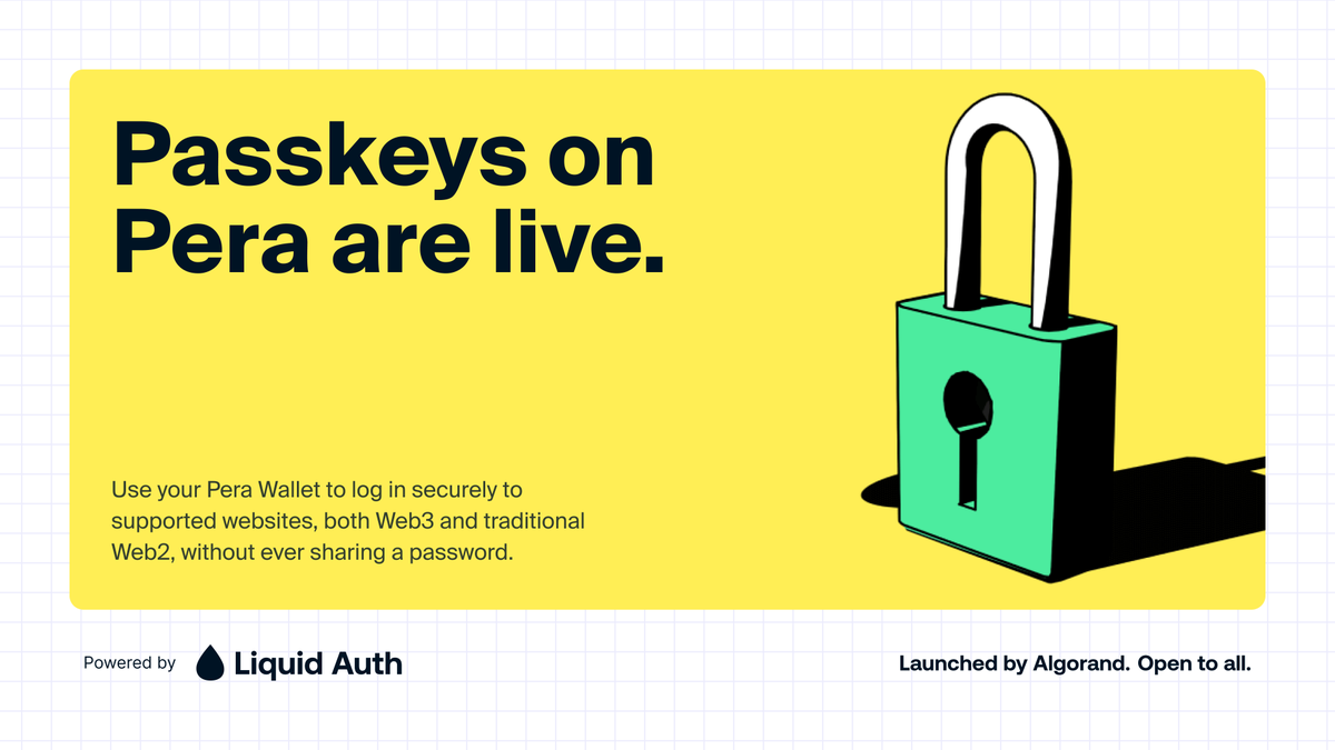 frugalbc's tweet photo. I don't think people understand how big Liquid Auth on Algorand is.

Take your Pera Wallet and log in to any website with your wallet. No passwords needed.

The future of cyrpto is abstracting away the tech. That's where adoption comes from. https://t.co/omBk6Kn4Im