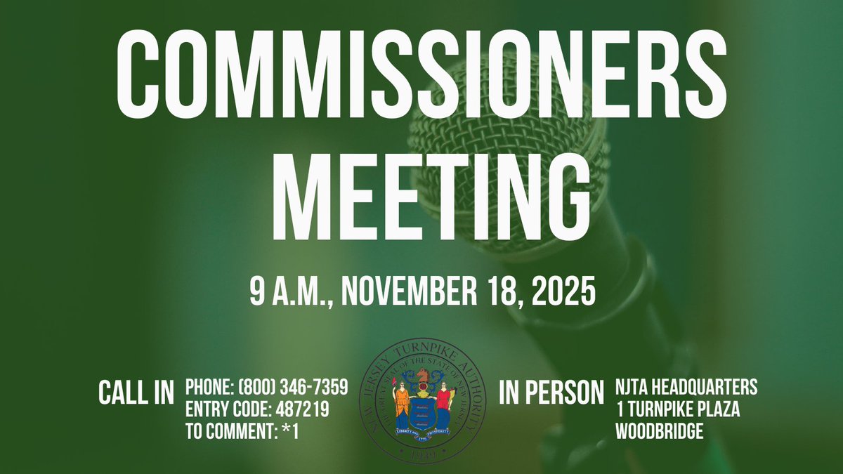 The November Commissioners meeting will be held on November 18, 2025.