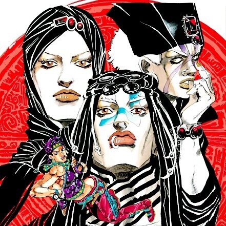 ChateauTeaParty's tweet image. I like how beautiful the pillarmen look here...especially essidessi...true vampires