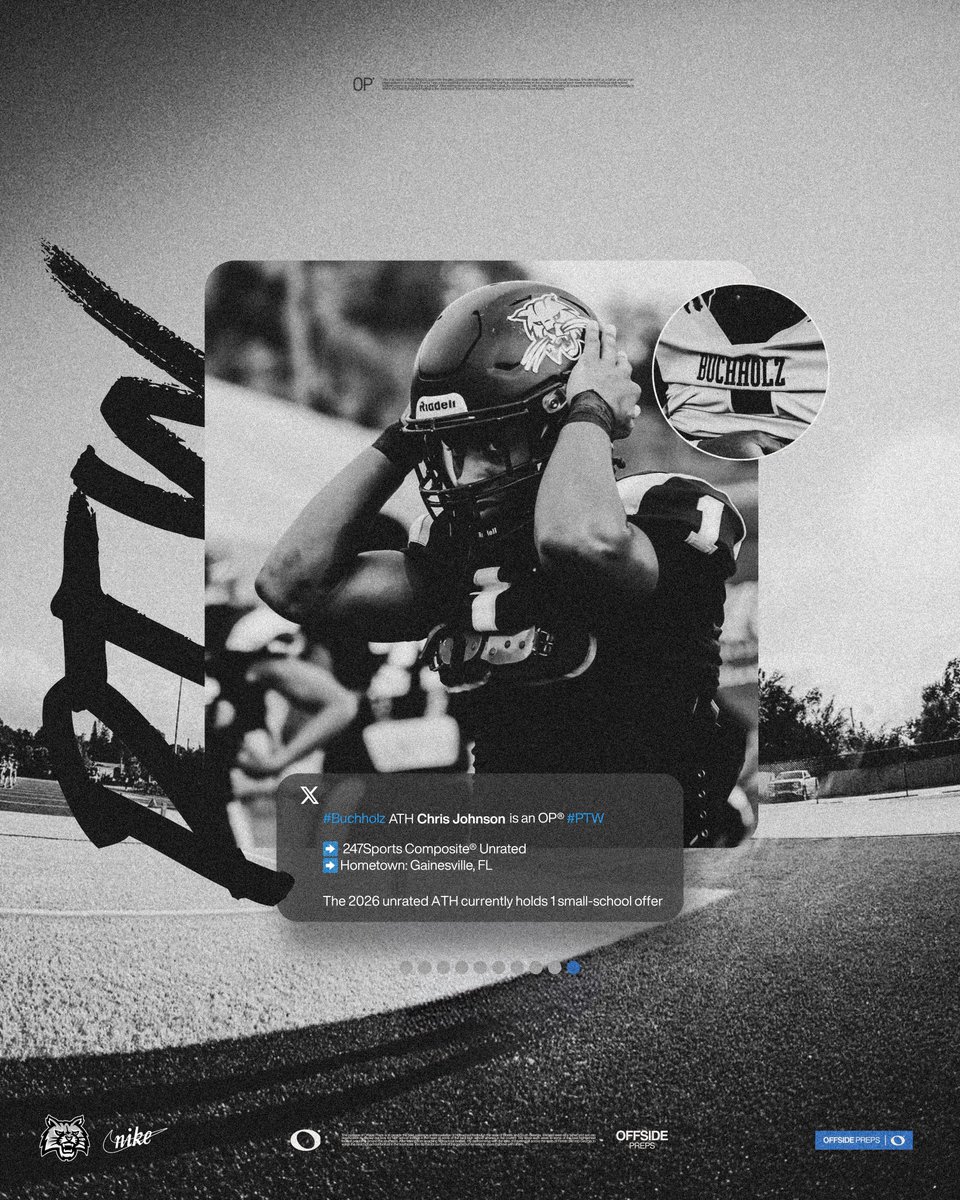 offsidepreps's tweet photo. (3/3) OFFSIDE Preps® 𝐏𝐥𝐚𝐲𝐞𝐫𝐬 𝐭𝐨 𝐖𝐚𝐭𝐜𝐡 🫡

These prospects are ones to watch tonight as we cover the 6A Regional Quarterfinal matchup between Buchholz (@BuchholzFB) & Oviedo (@Oviedo_Football) 

@_ChrisJohnson04 @FlaHSFootball @FLgridironpreps @PrepRedzoneFL @CenFLAPreps @polk_way @Andy_Villamarzo @HSSportsFL @JonSantucci @HSFB_Scoreboard @football305407 @PascoCountyFB @CountyPolk @ThePrepZone @ridaught @H2_Recruiting @EraPrep @NickWilsonUSAT @Noah_ram1 

Give them a follow 📈
