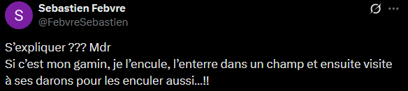 nclsfvrr's tweet photo. Vous connaissez donc les lieux et n'avez toujours pas compris comment fonctionnent les feux qui y sont implantés. Vous plaidez en votre défaveur sans même vous en rendre compte.

Par ailleurs, pas sûr que les agressions sexuelles et meurtres de mineurs dont vous faites l'apologie soient "bienveillants", mais peut-être pouvez-vous nous éclairer ?