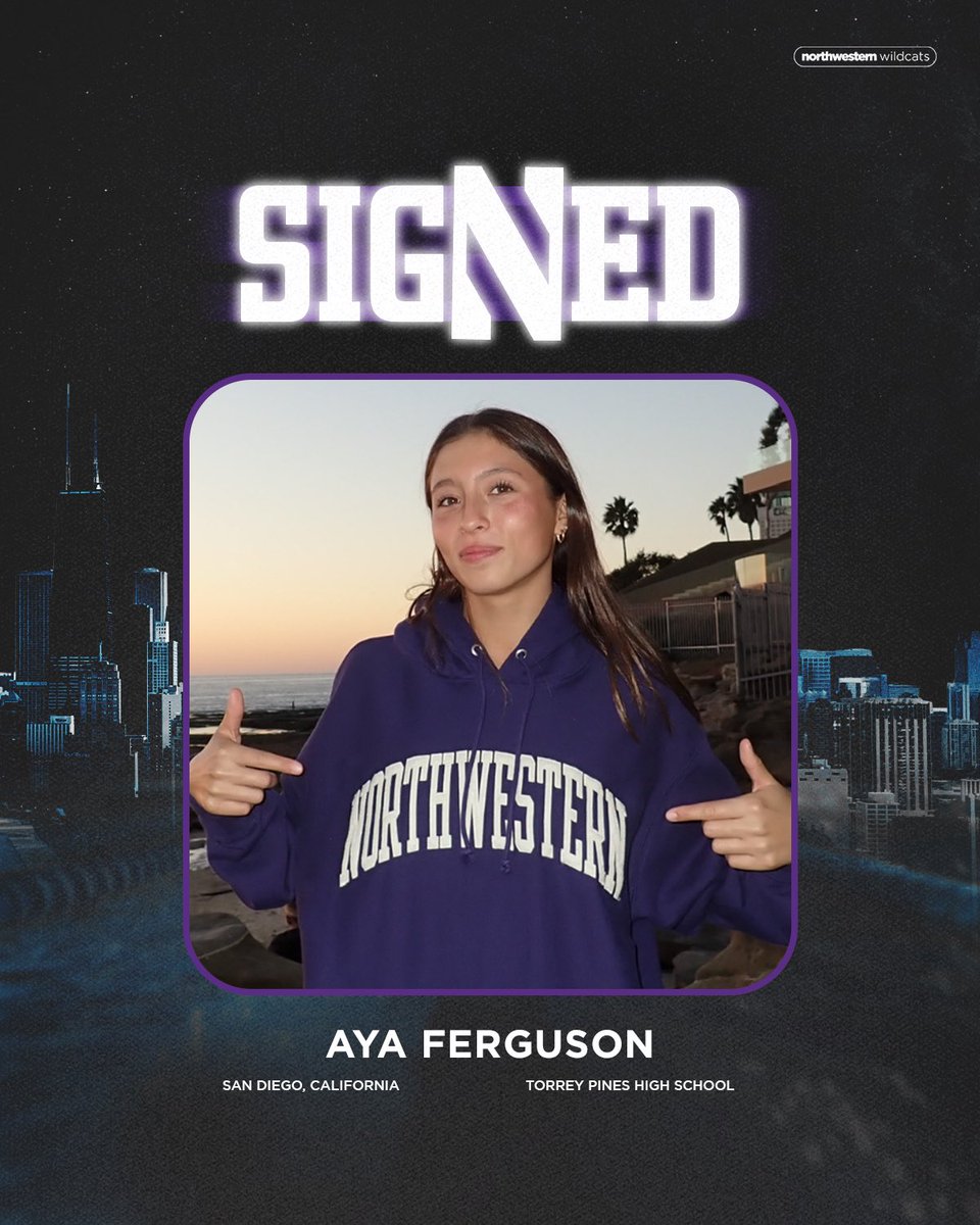 Officially a Wildcat ✍️

Welcome to Northwestern, Aya Ferguson!