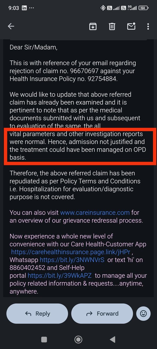 NHegde25's tweet photo. @careinsuranceIN Is this the reason people should pay insurance premium?? https://t.co/8hc9dSn0dR
