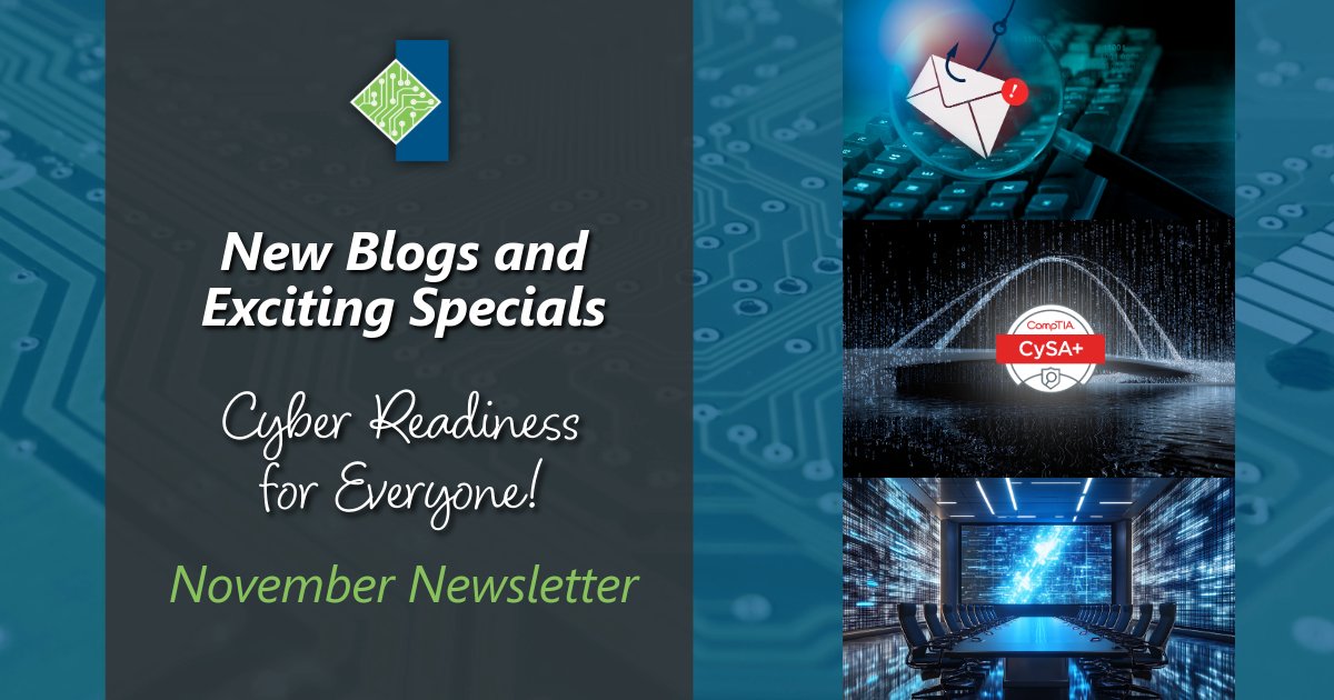 tcworkshop's tweet image. Check out TCW’s November Newsletter for:
✅ Free certification exam promo
✅ Cybersecurity blogs
✅ Holiday discounts on top courses
Read more 👉 conta.cc/3JUfC89

#Cybersecurity #TechTraining #TCWorkshop