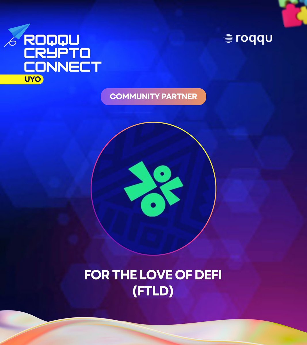 gTribe FAM,

We’re excited to announce our 3rd Community Partner for #RoqquCryptoConnectUyo courtesy of <a href="/roqqupay/">Roqqu</a> — <a href="/FTLDOfficial_/">For The Love Of DeFi || INNOVATE’26</a>

To explore how DeFi fits into the Web3 ecosystem, join us to get real insights.

Register now

luma.com/hdvhzurq