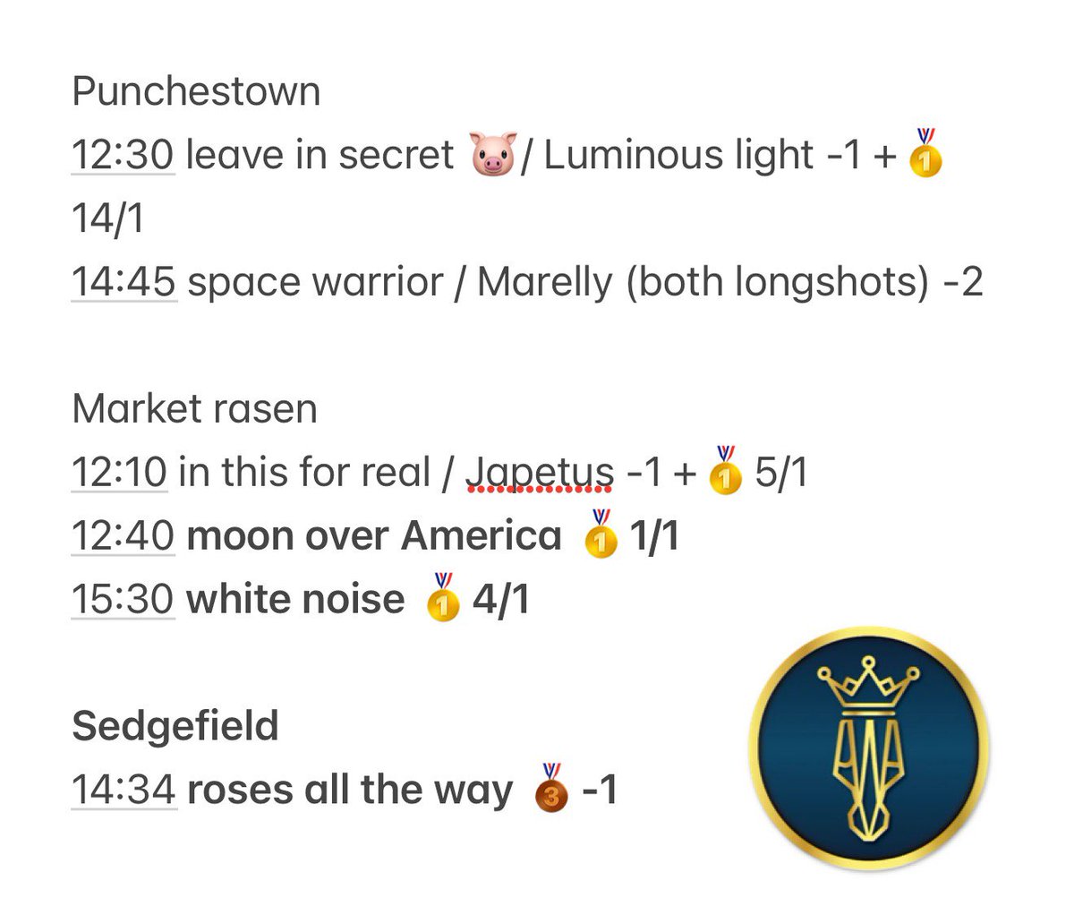 JHRACIN_G's tweet photo. Even on a rubbish days racing

we turned things around and scored some tidy profits! 🎉 And the best part? It's all FREE! 🙌 

Join the fun this weekend with CHELTENHAM there’s definitely some naughty profit waiting for us! 💰 

Check the link in my bio for my FREE TELEGRAM! 🚀 #Trading #Profit #cheltenham