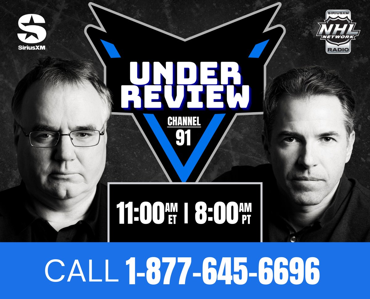 UNDER REVIEW LIVE NOW! @ExpoMick 

🏒What is the most intriguing storyline so far this season?

12p- <a href="/lindacohn/">Linda Cohn</a> 
1220- <a href="/BernieCorbett10/">Bernie Corbett</a> #NCAAHockey

📞1 877 645 6696
🎧SiriusXM.ca/NHLLive/