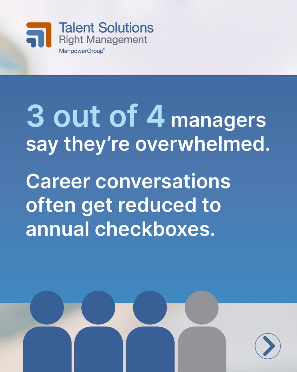 rightmanagement's tweet image. Managers want to support career growth — but most are overwhelmed. Career coaching shouldn’t be a checkbox. It should be a strategic advantage. Explore what’s missing and how to build better career conversations. Read The Career Imperative: bit.ly/46Kmcpt