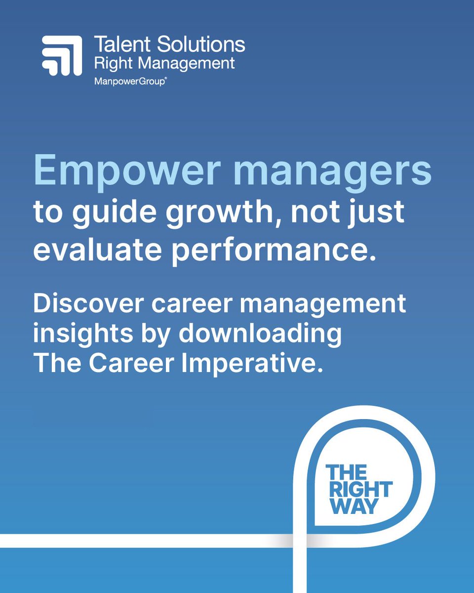 rightmanagement's tweet image. Managers want to support career growth — but most are overwhelmed. Career coaching shouldn’t be a checkbox. It should be a strategic advantage. Explore what’s missing and how to build better career conversations. Read The Career Imperative: bit.ly/46Kmcpt
