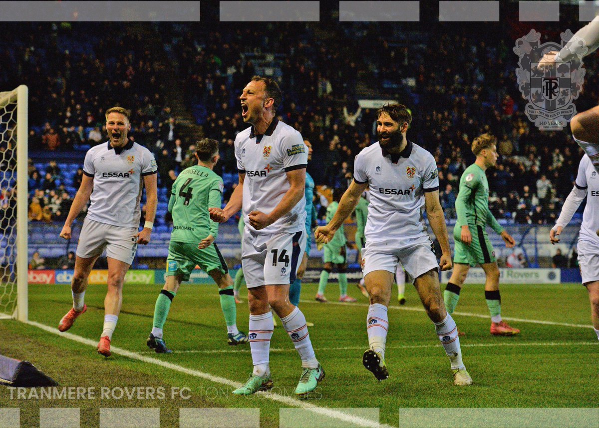 TranmereRovers's tweet photo. Prenton Park.      🤝        Friday night. Under the lights. 

✨ Last time out at home to Cheltenham Town, we won 2-0 thanks to goals from @Krisdennis90 and @CameronNorman95 to go six-match March unbeaten.

#TRFC #SWA https://t.co/J6wZgEawu4