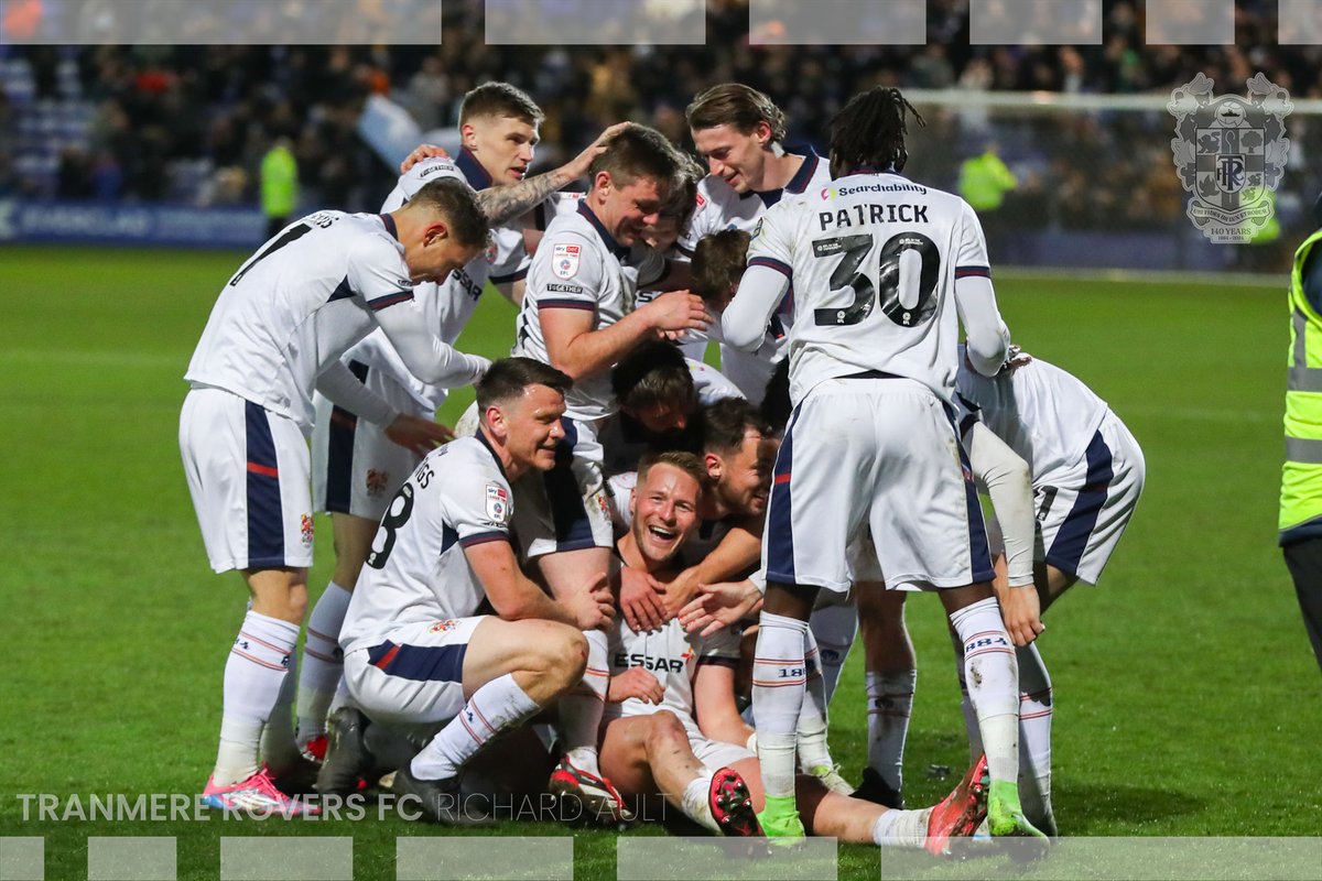 Prenton Park.      🤝        Friday night. Under the lights. 

✨ Last time out at home to Cheltenham Town, we won 2-0 thanks to goals from <a href="/Krisdennis90/">Kristian Dennis</a> and <a href="/CameronNorman95/">Cameron Norman</a> to go six-match March unbeaten.

#TRFC #SWA