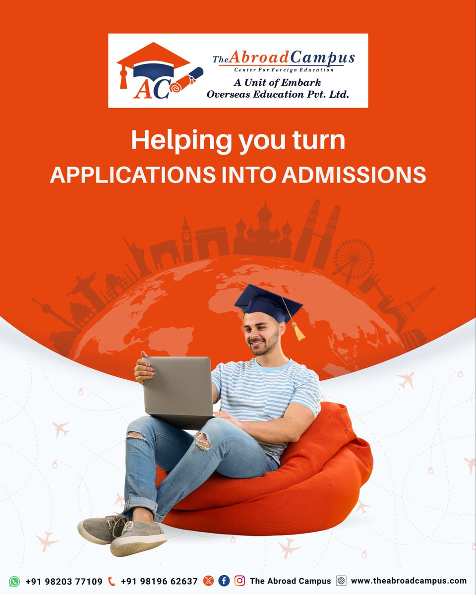 theabroadcampus's tweet photo. From your first form to your final acceptance, we’re here to make every step smoother and smarter.

📞 Apply now with The Abroad Campus
+91 98203 77109 

#theabroadcampus #studyabroad  #studypartner #abroadeducation #studyabroadconsultants #abroadstudies #brightfuture https://t.co/UQj6kwxeNn