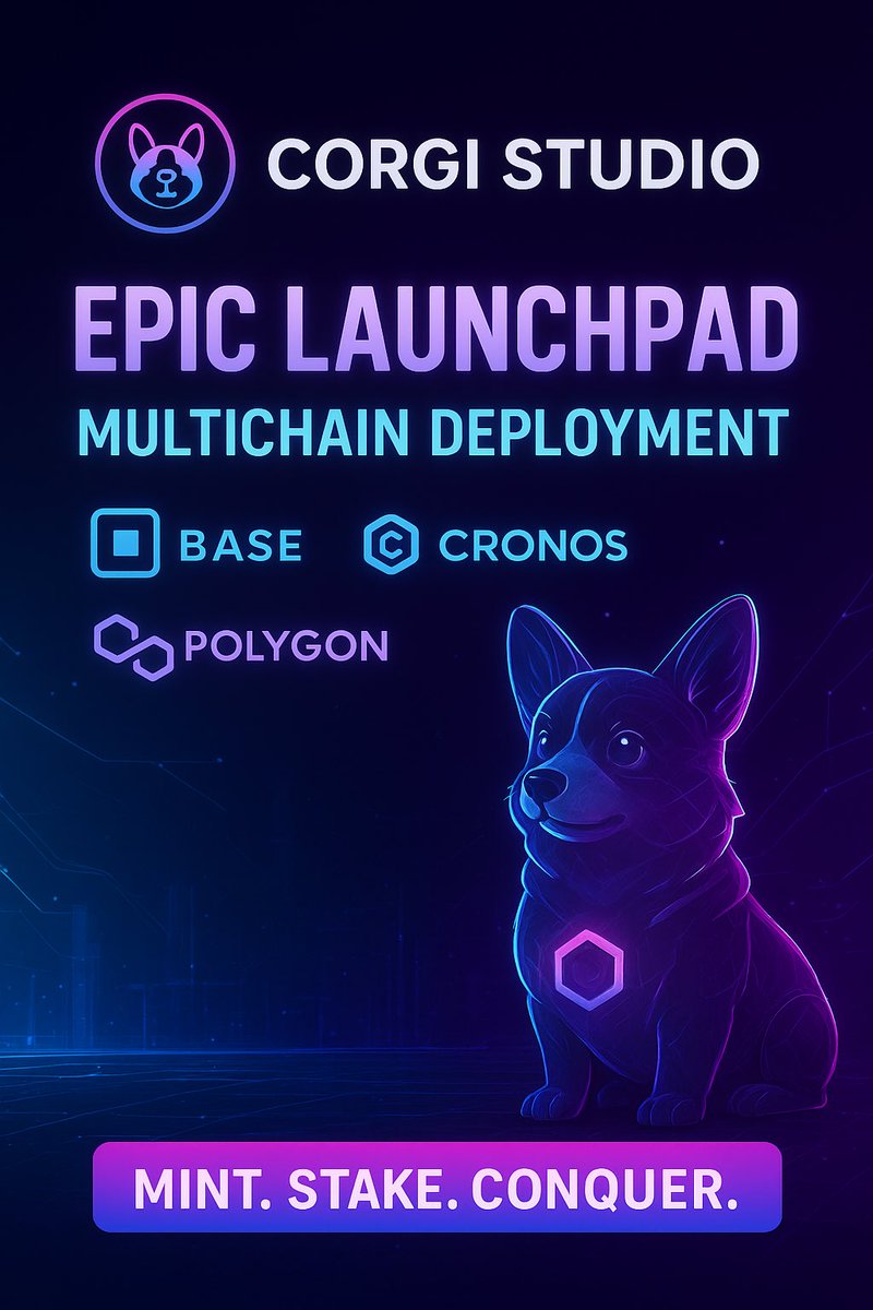 GomezSdcc's tweet image. ⚡The ecosystem every creator’s been waiting for is HERE!
Corgi Studio brings you a multichain playground  Base, Cronos, Polygon all in one spot.
Mint your art, deploy your collection, and dominate the charts. 🐾💥
🌪️ corgistudio.io
#CorgiStudio #Web3Revolution