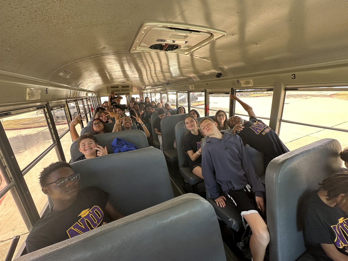 Field trip ready!!!!! 

Beyond the classroom—where learning comes to life! Experience + Exposure = College, Career, and Military Readiness!
<a href="/AVID4College/">AVID</a> <a href="/UHouston/">University of Houston</a> <a href="/RTMSThundercats/">Ronald Thornton Middle School</a> <a href="/FortBendISD/">Fort Bend ISD</a>