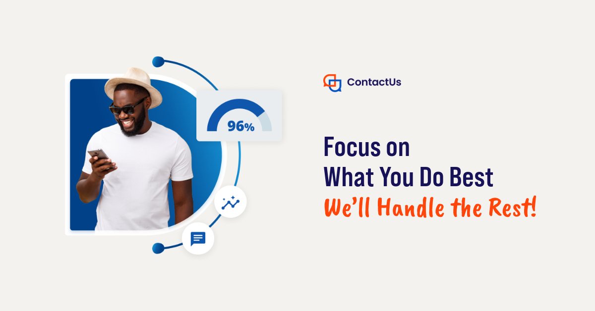 ContactUSinc's tweet image. Streamline your business operations with our contact center solutions. Focus on what you do best, and let us handle the rest! #ContactUs #StreamlineOperations