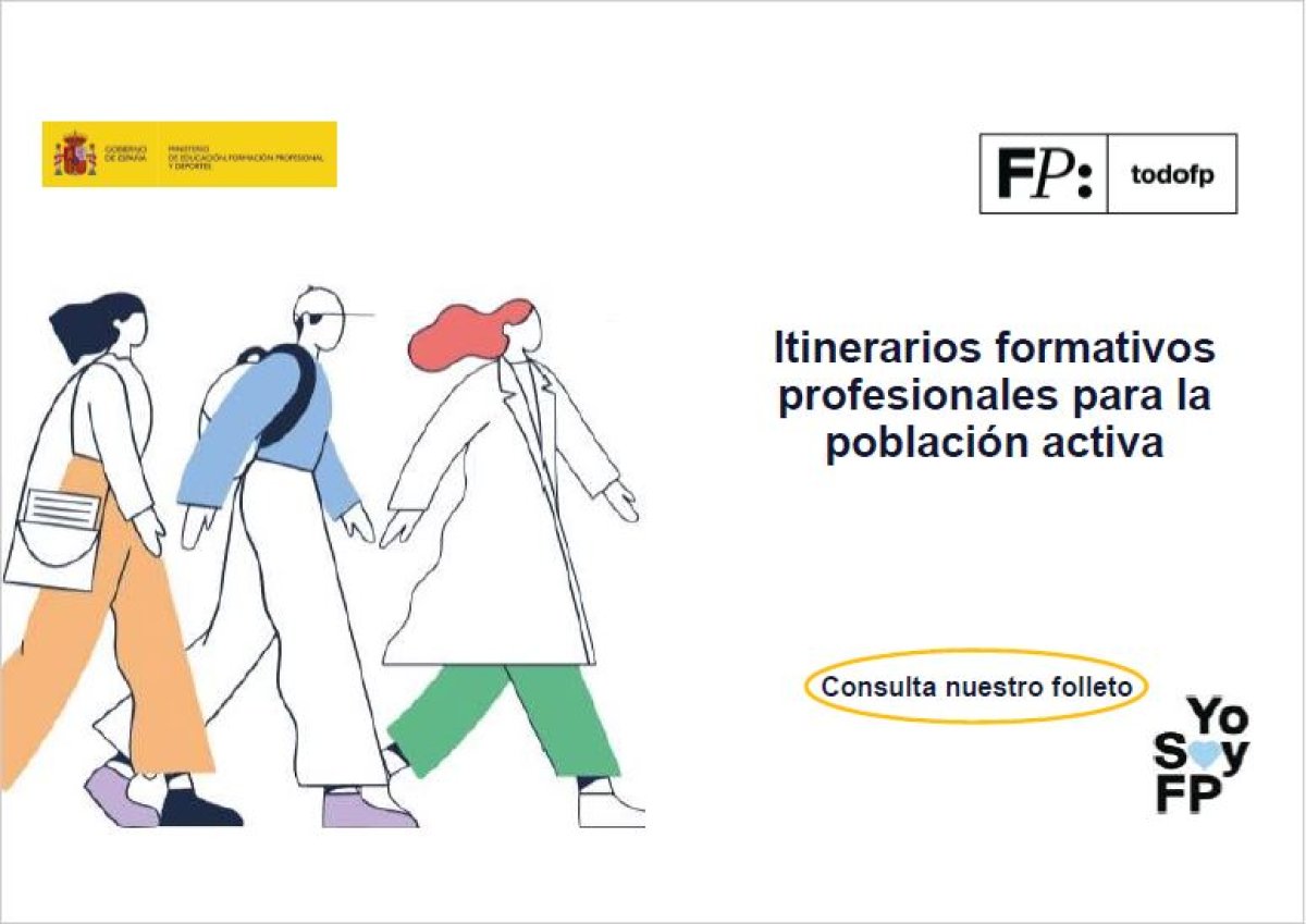 📢 Conoce los itinerarios formativos profesionales para la población activa. #TodoFP #YoSoyFP
🔴 Consulta nuestro folleto.
🔎 todofp.es/dam/jcr:af2fea…