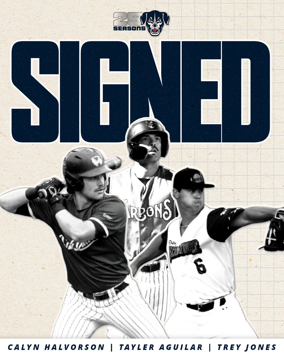 saltdogsball's tweet image. The first signees of the 2026 season are here.

We&apos;re excited to welcome RHP Trey Jones (Boise Hawks), INF/OF Calyn Halvorson (Grand Junction Jackalopes), and OF/1B Tayler Aguilar (former Yankees draft pick) to the 2026 roster.

Full story:saltdogs.com/the-first-salt…
