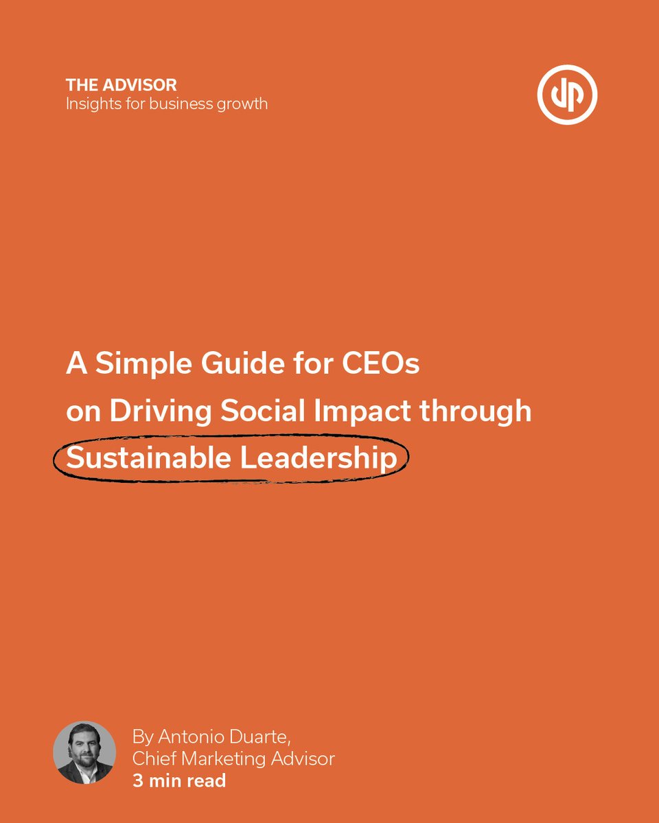 In his latest blog, Antonio Duarte shares how CEOs can align purpose, sustainability, and transparency to drive both business success and social impact.

Read more on how to lead with purpose and make a lasting difference: bit.ly/4hxWdpX