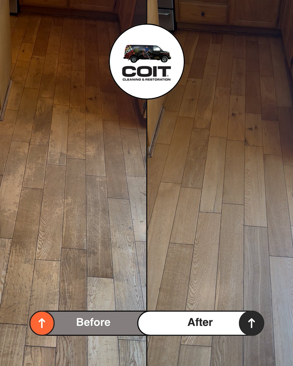 Our advanced cleaning methods remove deeply embedded dirt and debris to leave your hardwood floors looking good as new! #beforeandafter