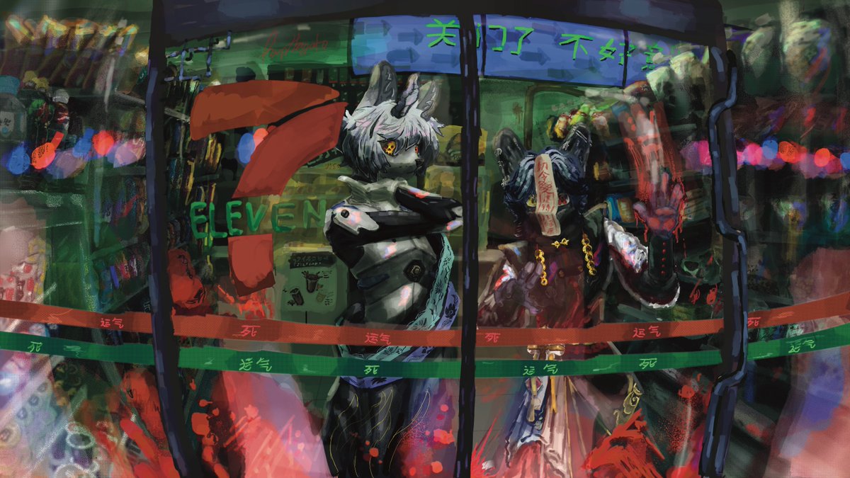 Convenience store crime scene !! (I’m late by like 2 weeks 🥲)