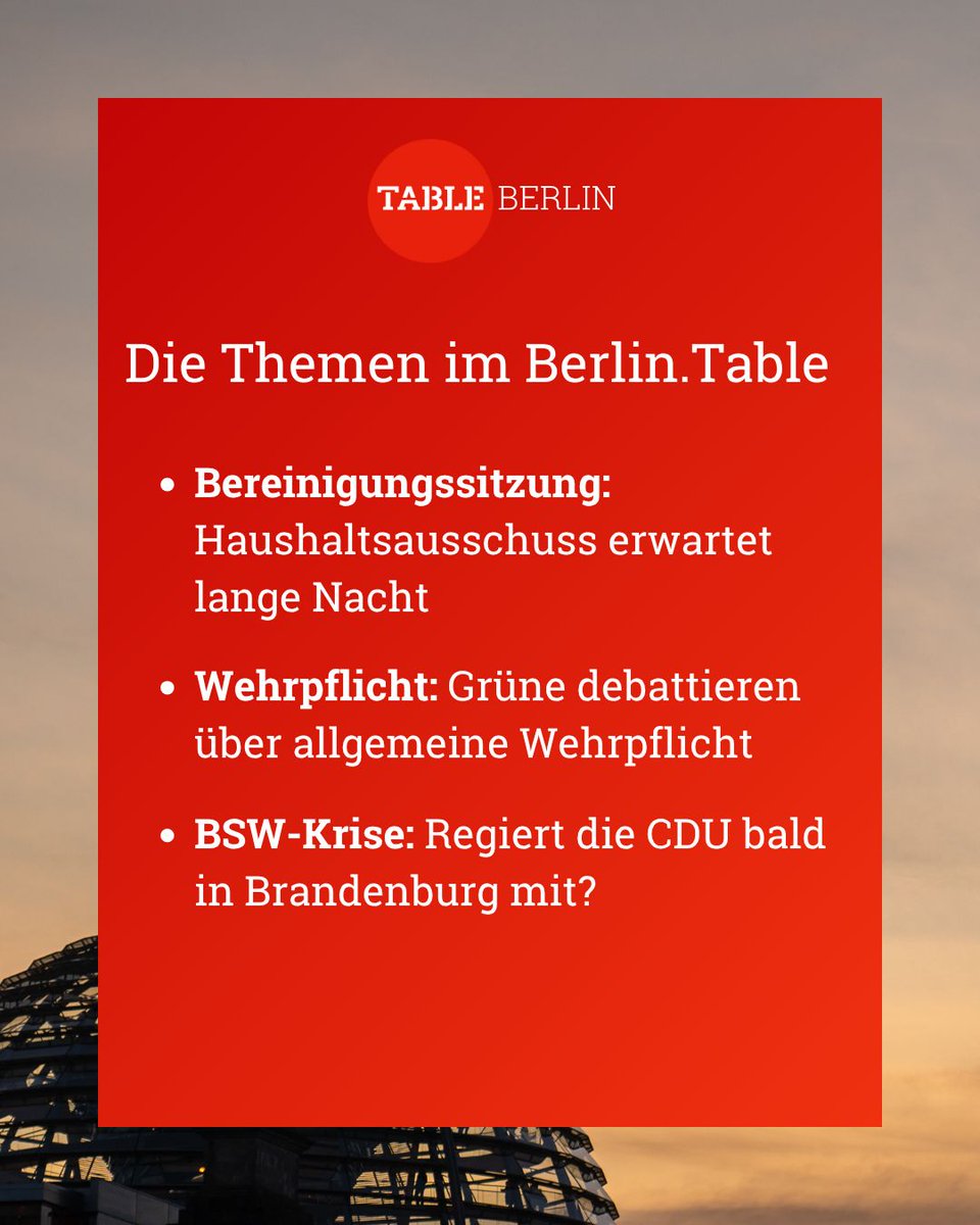 TableBriefings's tweet image. Die Themen im Berlin.Table!

Jetzt anmelden, heute Abend noch lesen: 

buff.ly/CXjr1p1